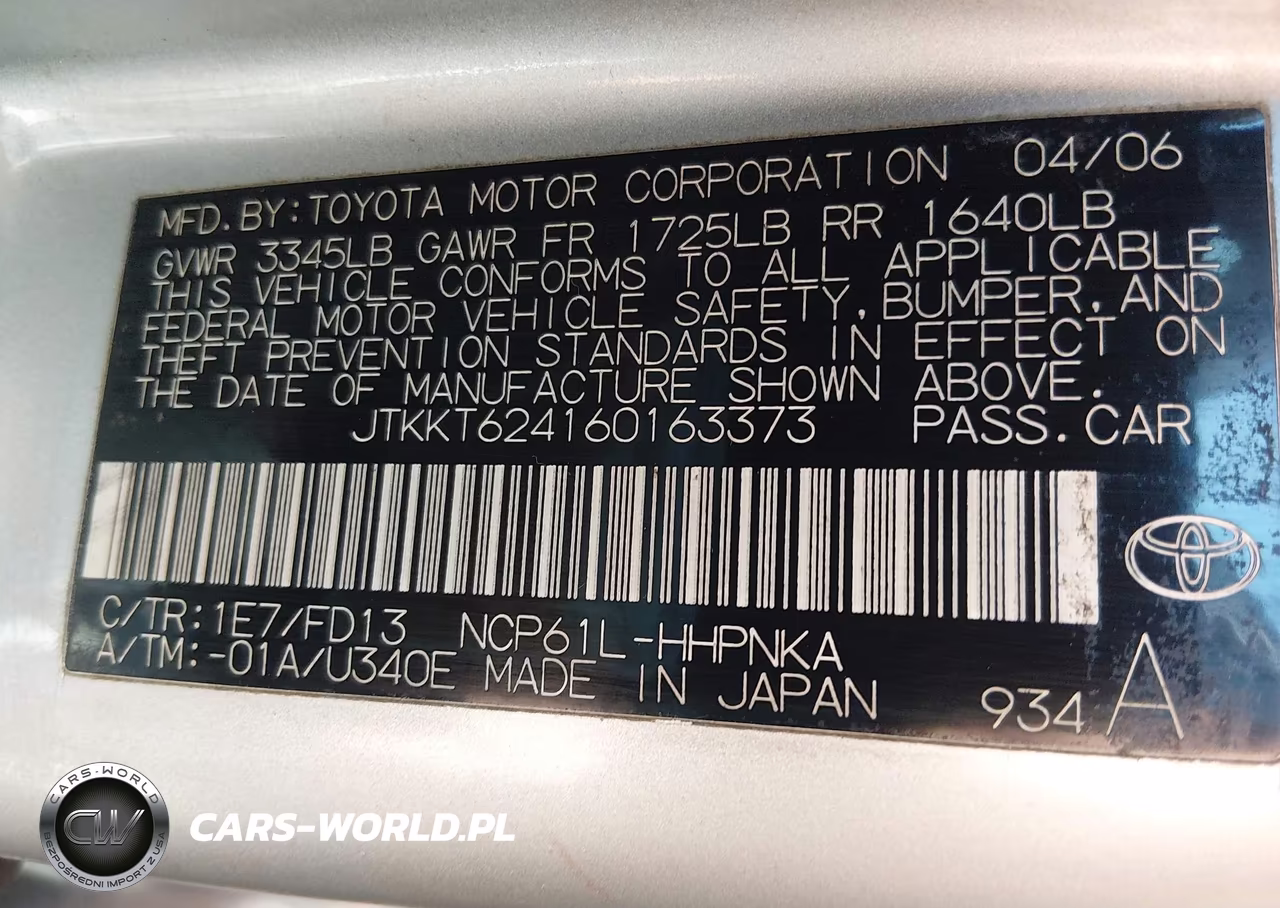 2006 Scion Xa VIN:JTKKT624160163373 - 9