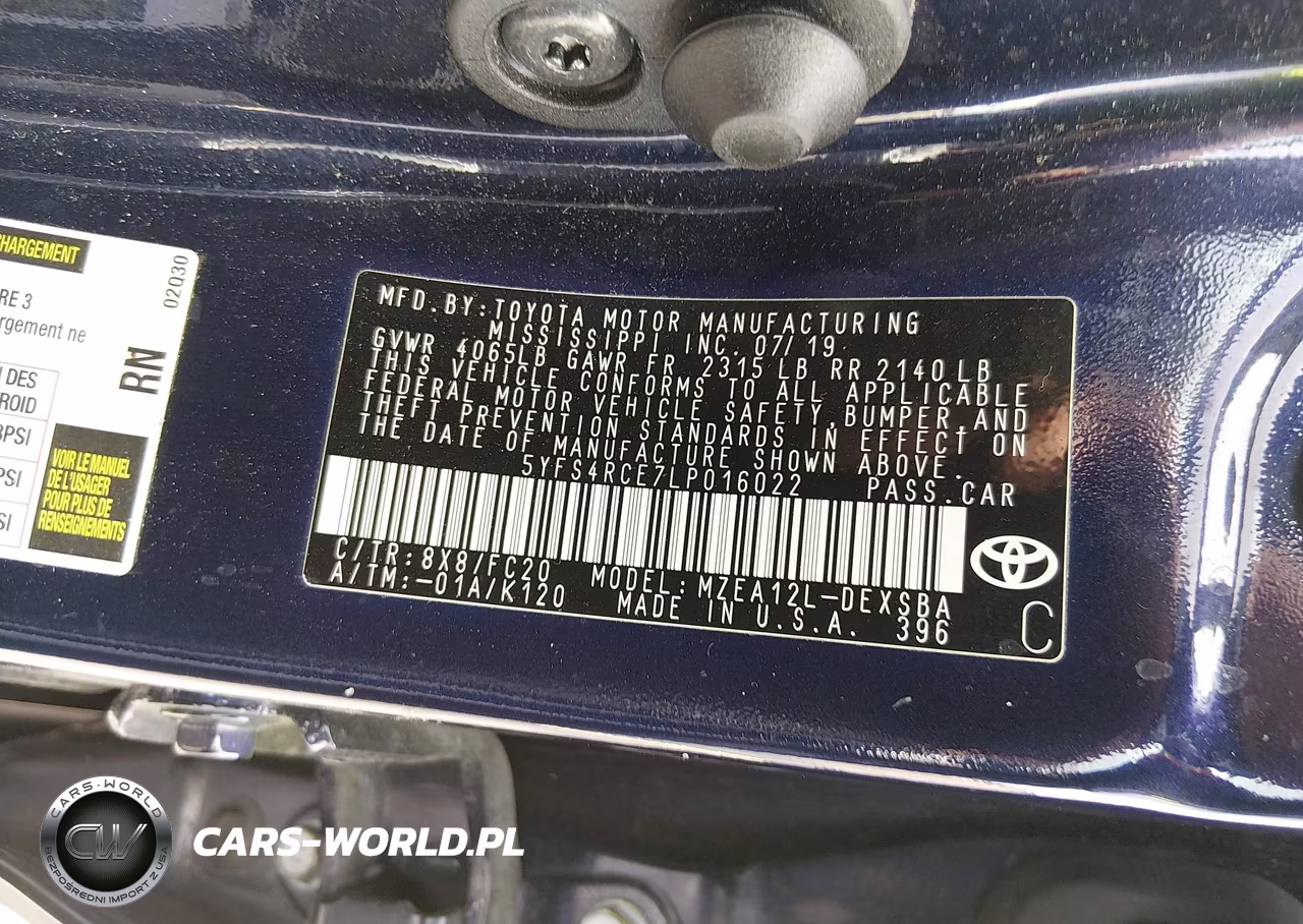2020 Toyota Corolla Se VIN:5YFS4RCE7LP016022 - 9