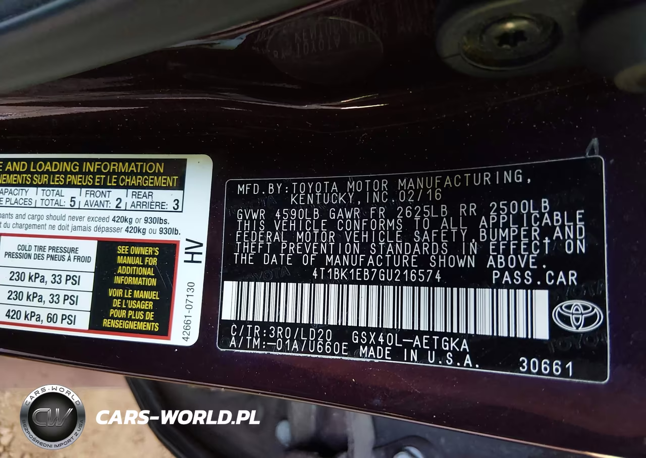 2016 Toyota Avalon Xle VIN:4T1BK1EB7GU216574 - 9