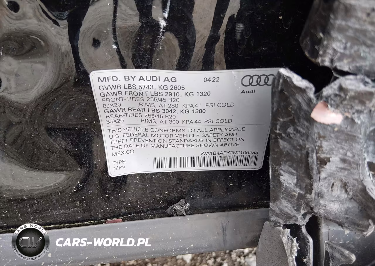 2022 Audi Sq5 Premium Plus Tfsi Quattro Tiptronic VIN:WA1B4AFY2N2106293 - 9