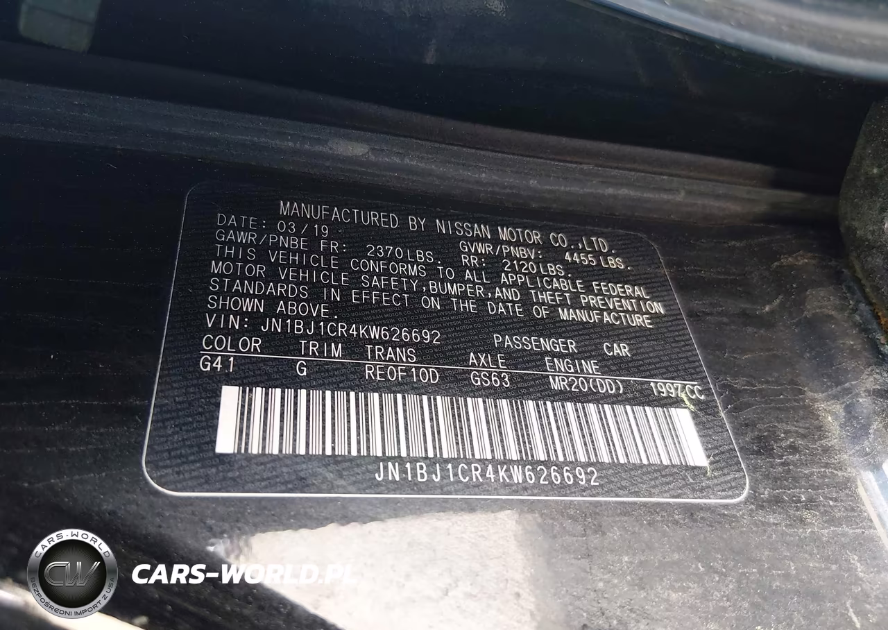 2019 Nissan Rogue Sport Sv VIN:JN1BJ1CR4KW626692 - 9