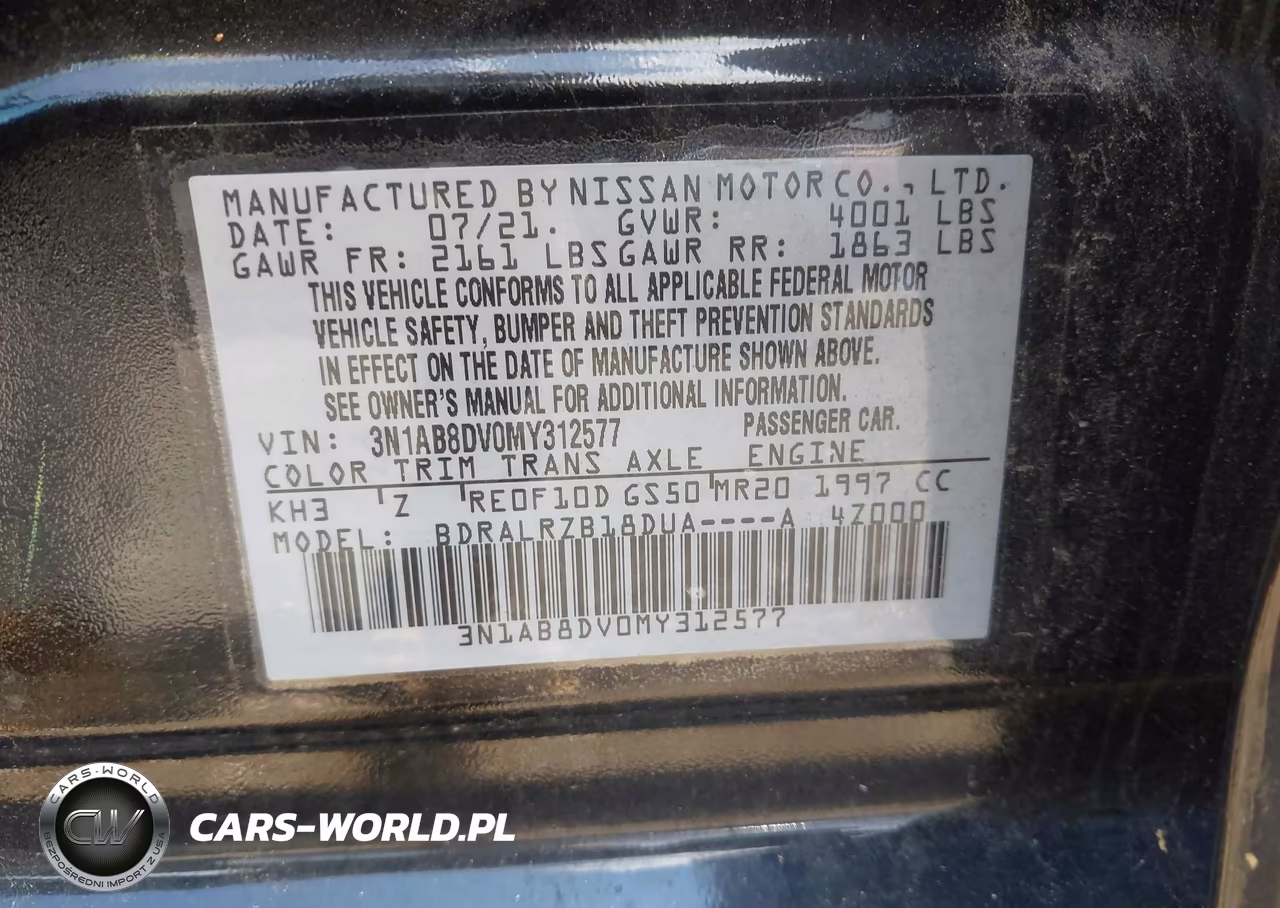 2021 Nissan Sentra Sr Xtronic Cvt VIN:3N1AB8DV0MY312577 - 9
