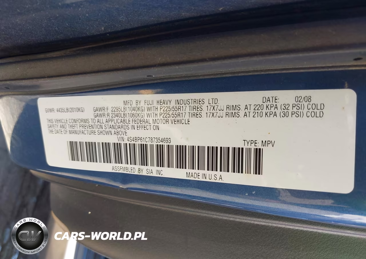 2006 Subaru Outback 2.5I VIN:4S4BP61C267336437 - 9