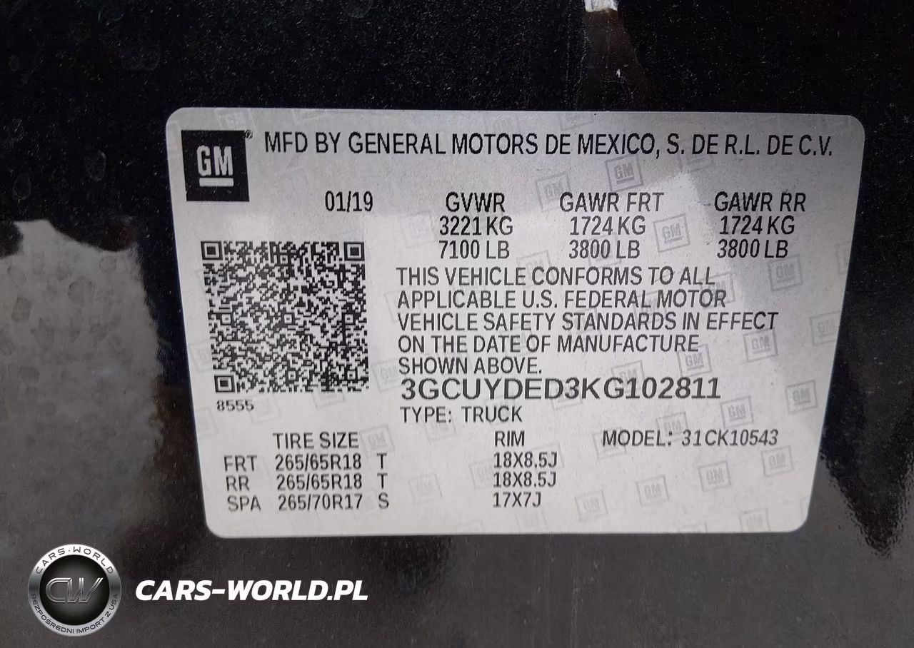 2019 Chevrolet Silverado 1500 Lt VIN:3GCUYDED3KG102811 - 9