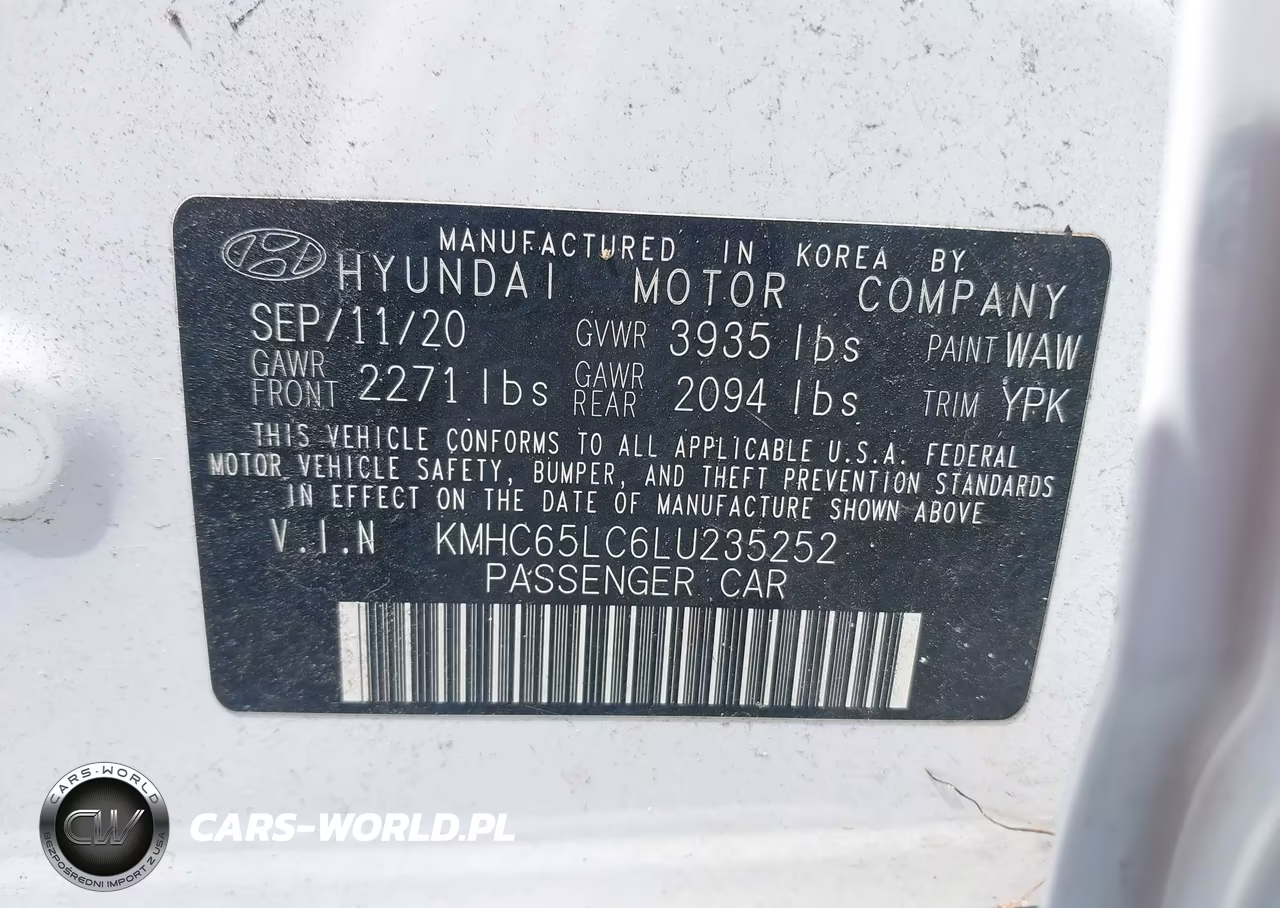 2020 Hyundai Ioniq Hybrid Blue VIN:KMHC65LC6LU235252 - 9
