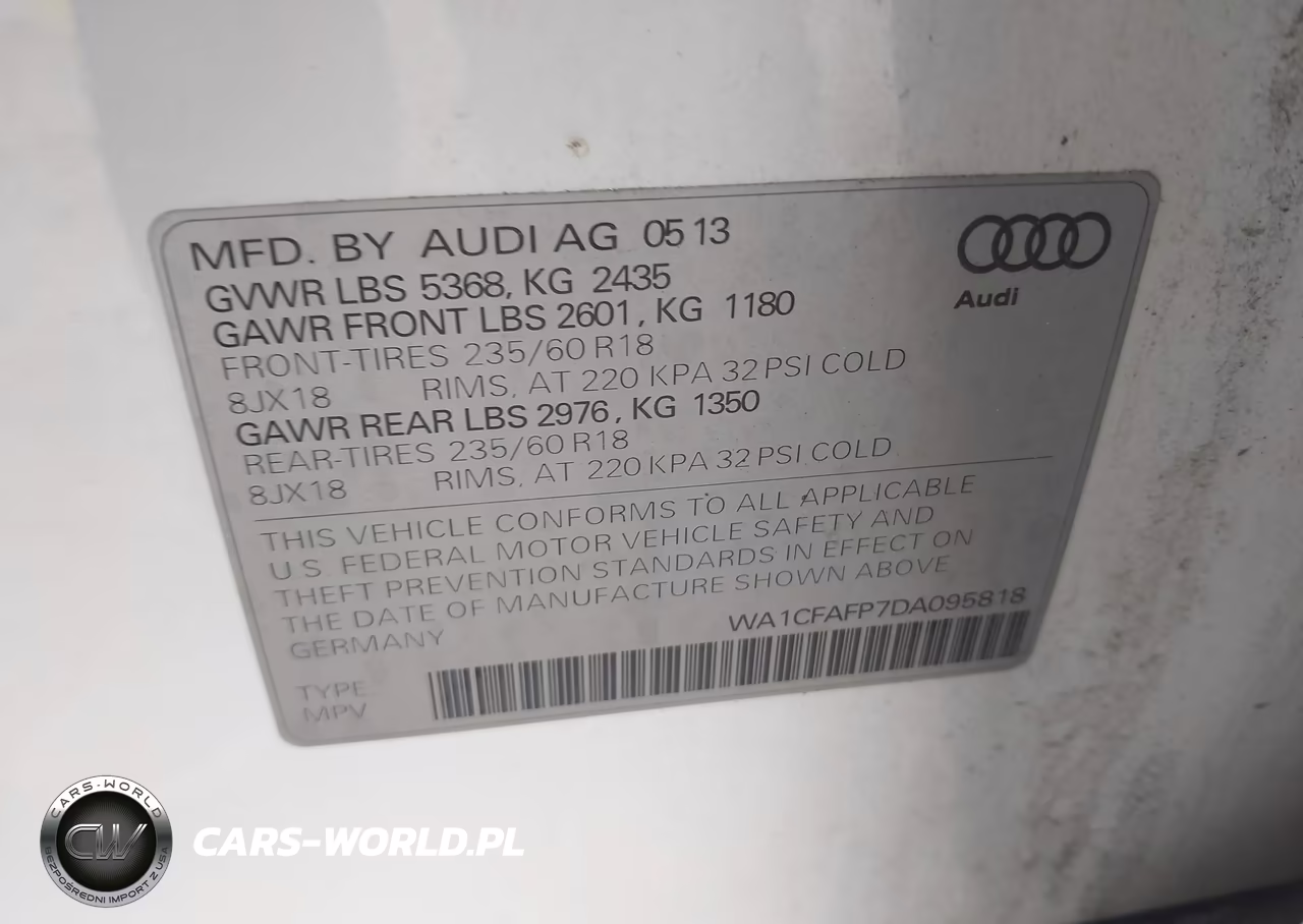 2013 Audi Q5 2.0T Premium VIN:WA1CFAFP7DA095818 - 9