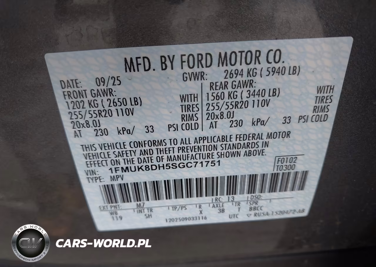 2025 Ford Explorer Active VIN:1FMUK8DH5SGC71751 - 9
