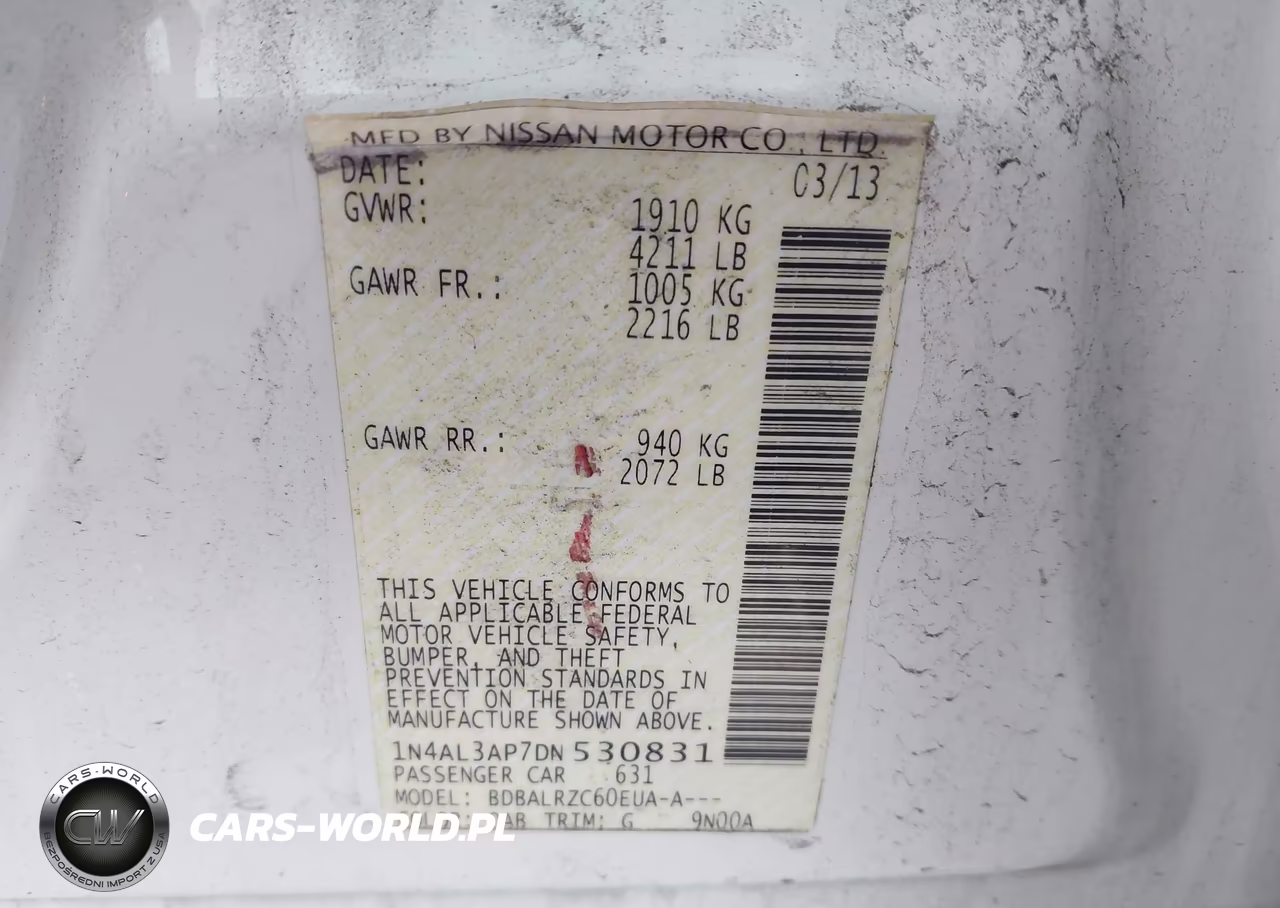 2013 Nissan Altima 2.5 S VIN:1N4AL3AP7DN530831 - 9