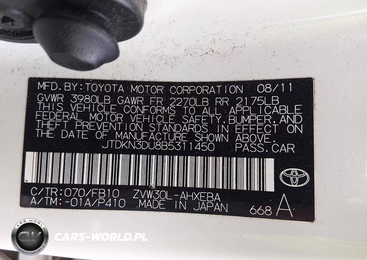 2011 Toyota Prius Three VIN:JTDKN3DU8B5311450 - 9