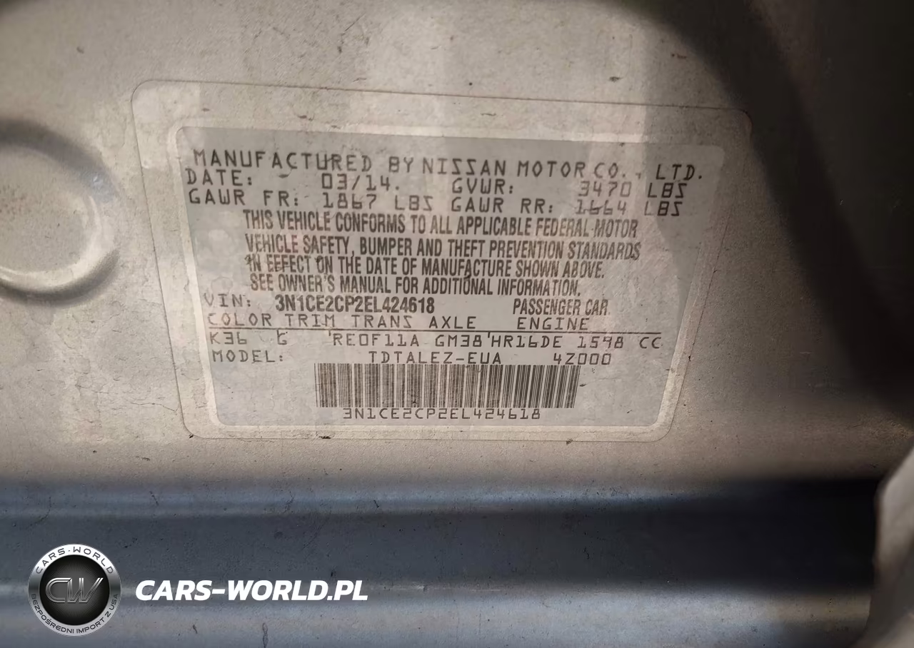 2014 Nissan Versa Note VIN:3N1CE2CP2EL424618 - 9