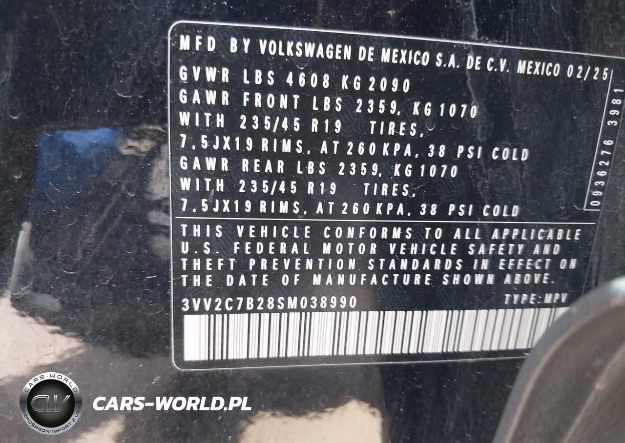 2025 Volkswagen Taos 1.5T Se Black VIN:3VV2C7B28SM038990 - 9