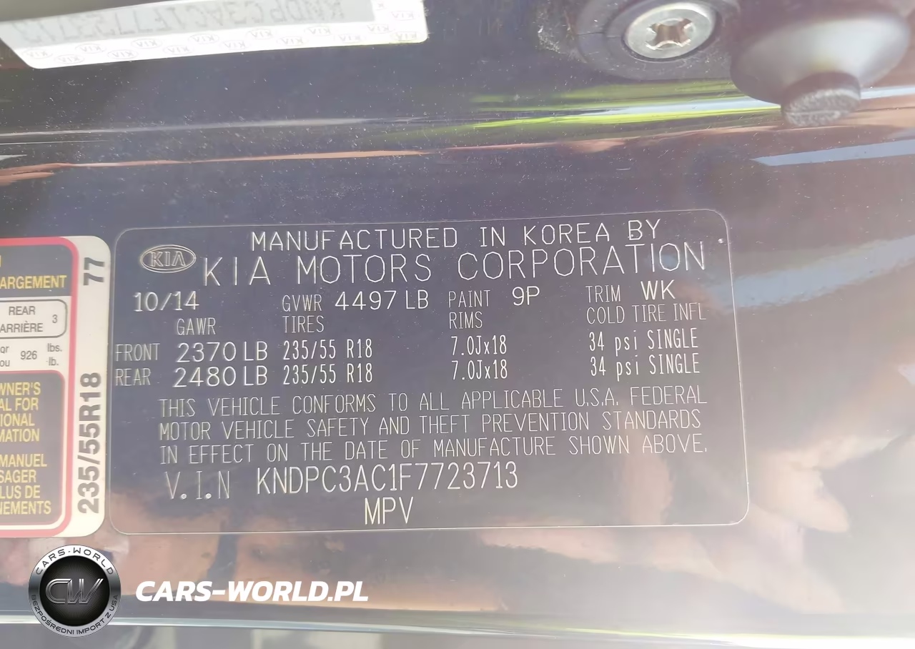 2015 Kia Sportage Ex VIN:KNDPC3AC1F7723713 - 9