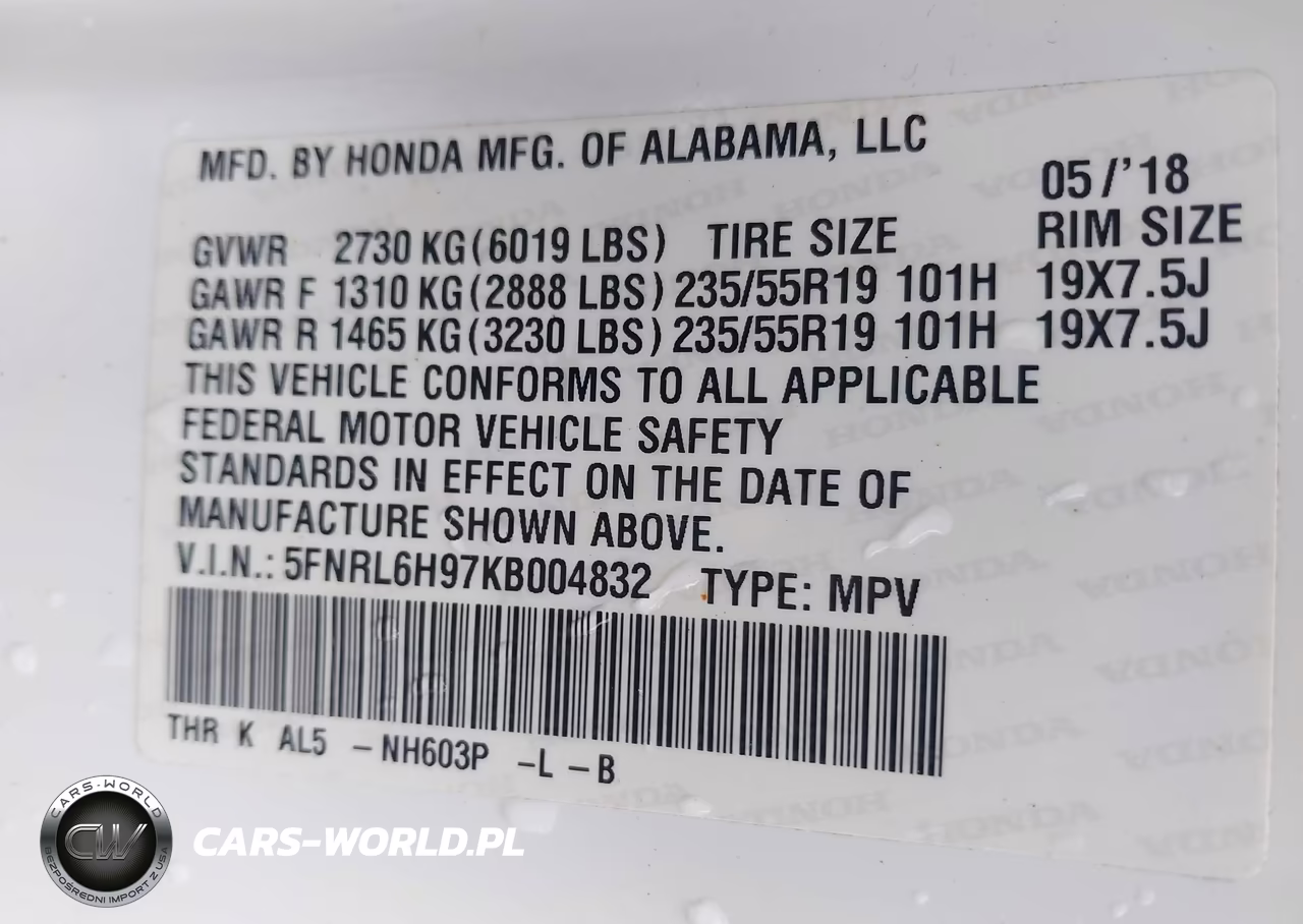 2019 Honda Odyssey Elite VIN:5FNRL6H97KB004832 - 9