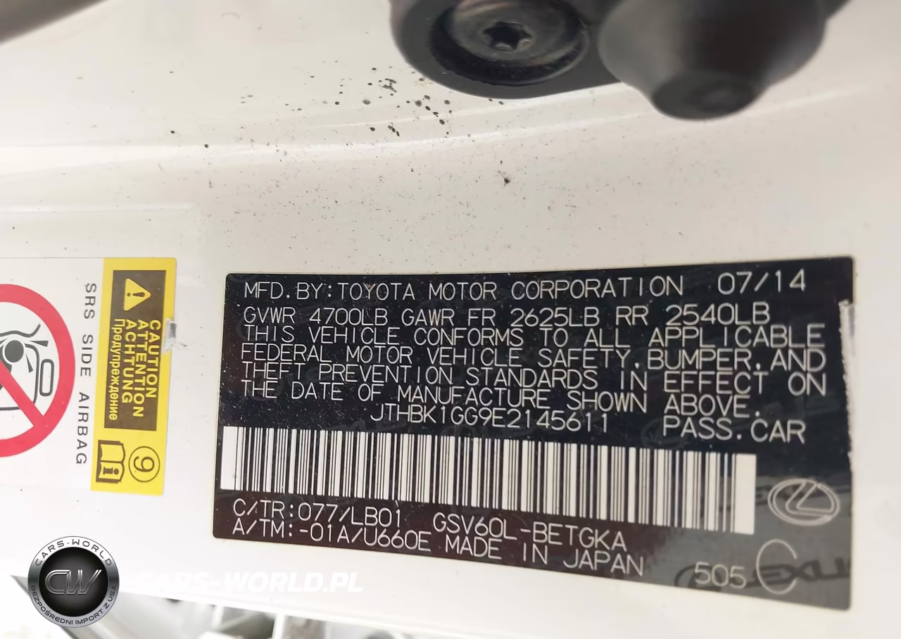 2014 Lexus Es 350 VIN:JTHBK1GG9E2145611 - 9