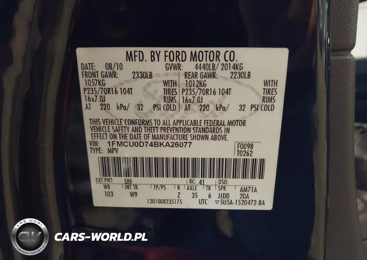 2011 Ford Escape Xlt VIN:1FMCU0D74BKA26077 - 9