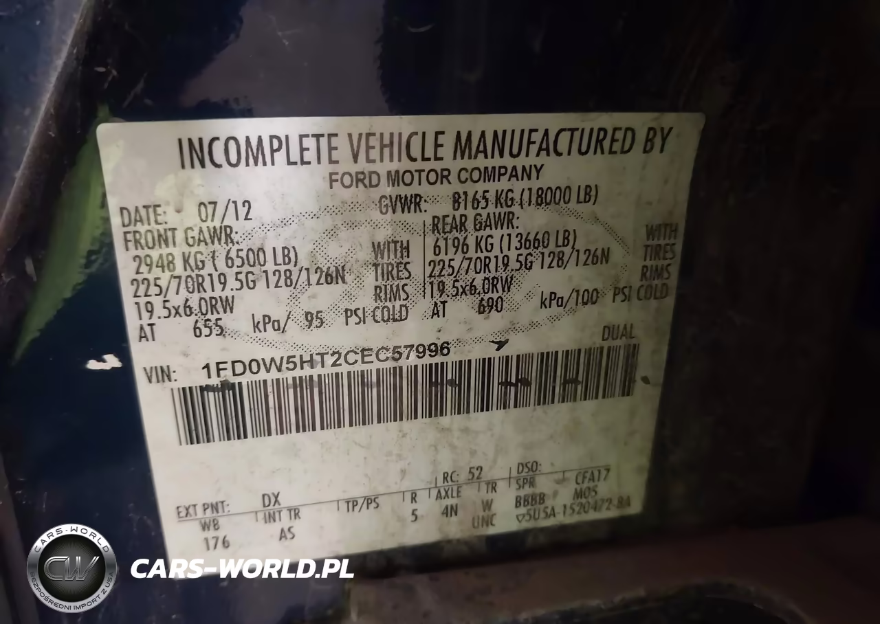 2012 Ford F-550 Chassis Xl VIN:1FD0W5HT2CEC57996 - 9