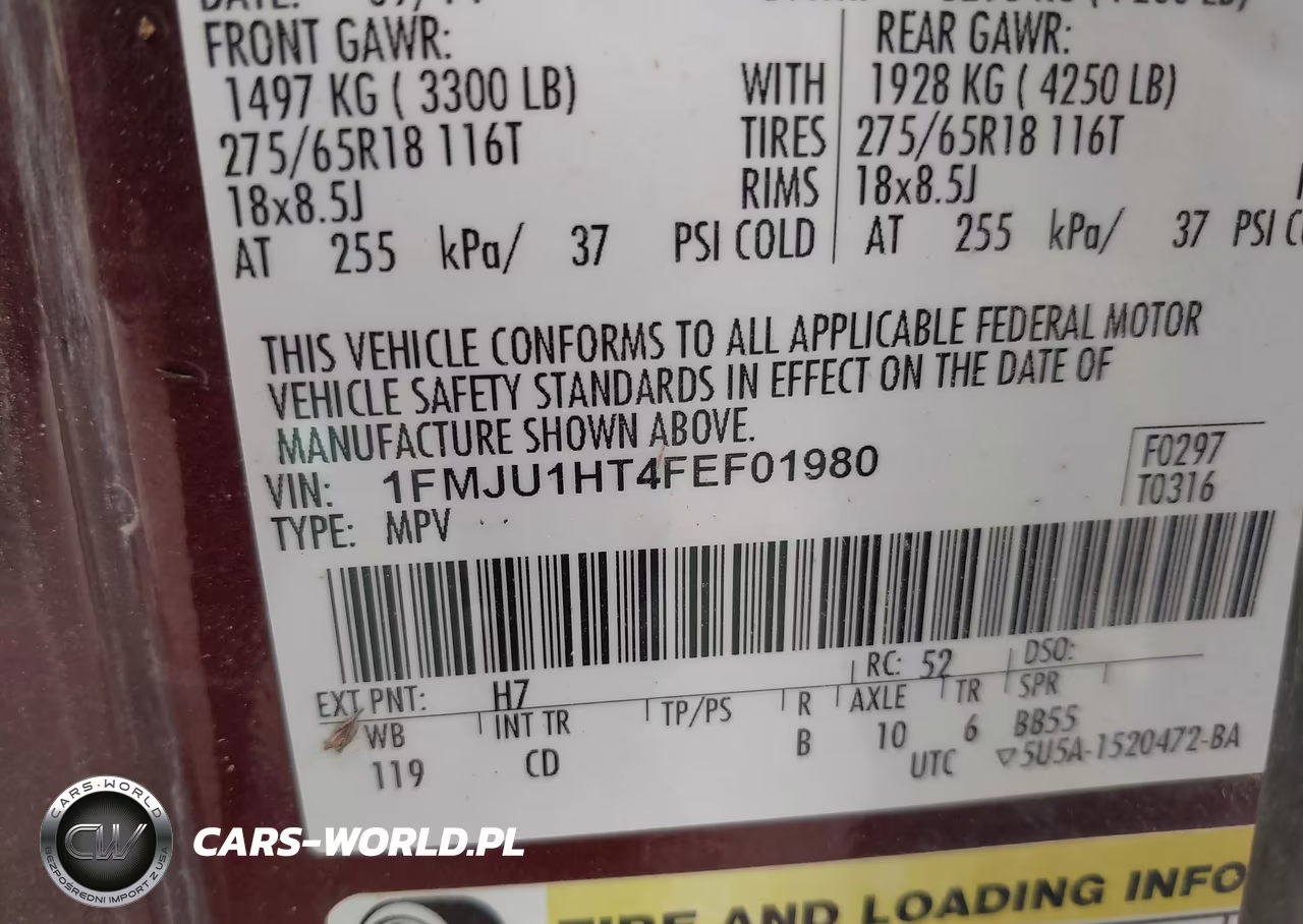 2015 Ford Expedition Xlt VIN:1FMJU1HT4FEF01980 - 9