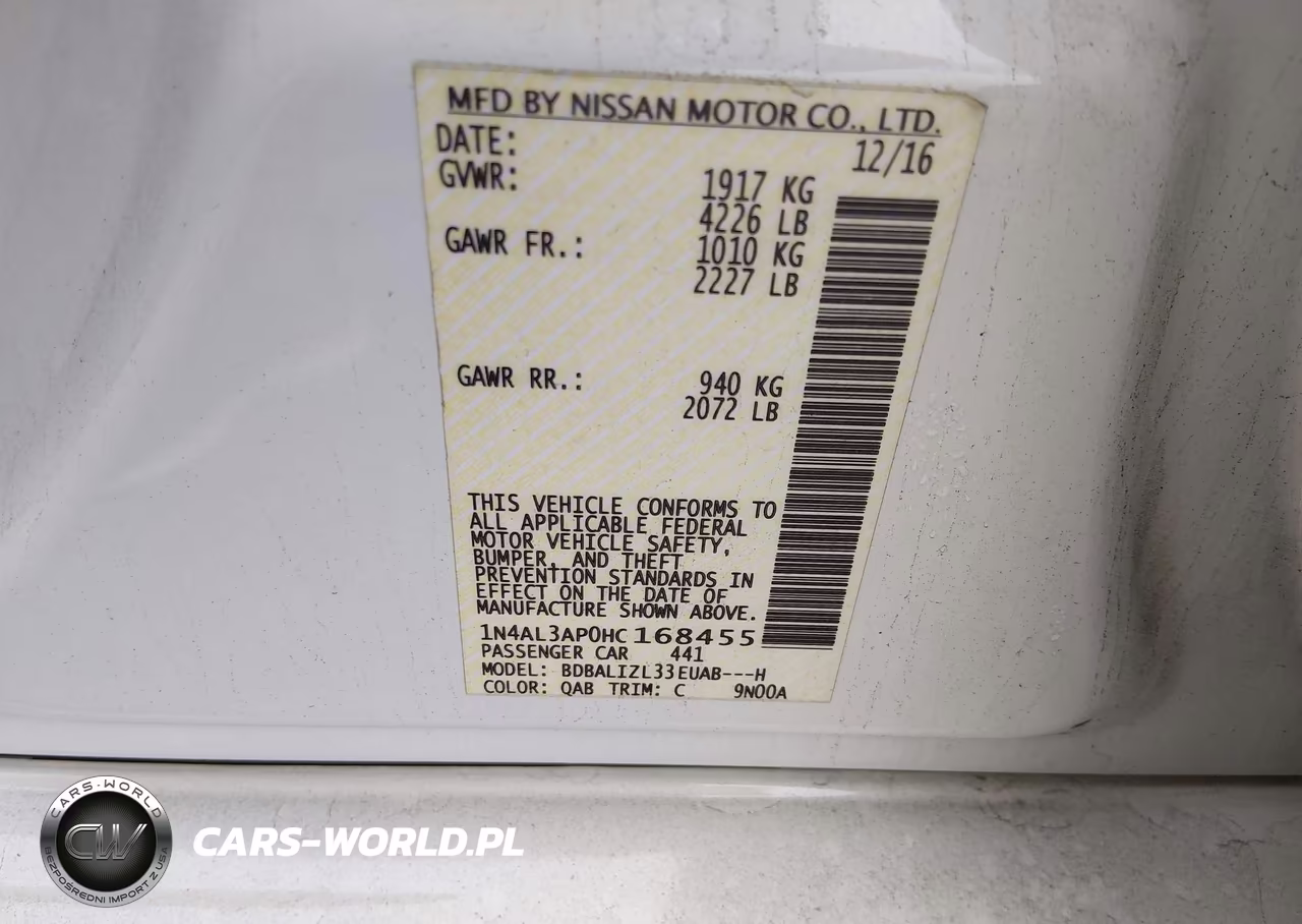 2017 Nissan Altima 2.5 Sv VIN:1N4AL3AP0HC168455 - 9