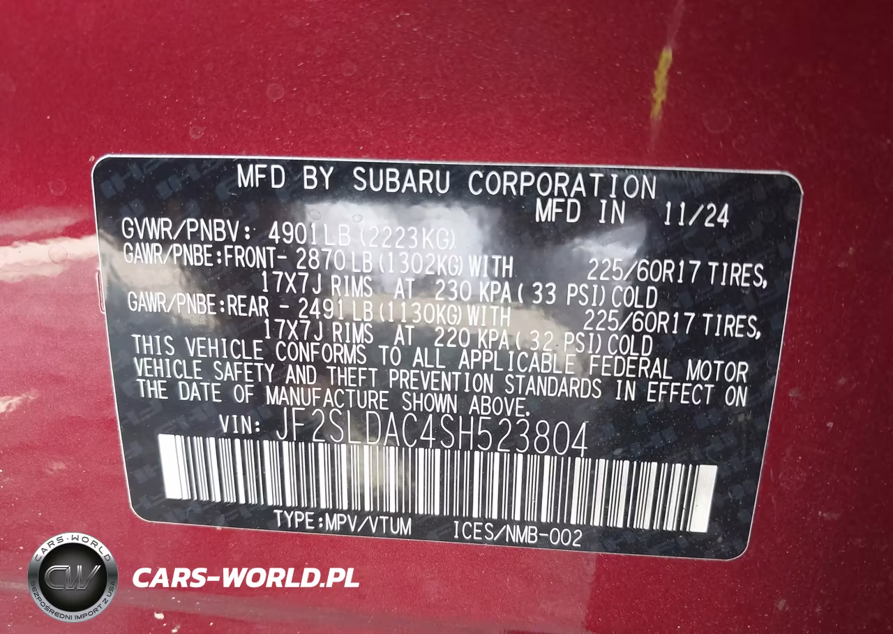 2025 Subaru Forester VIN:JF2SLDAC4SH523804 - 9