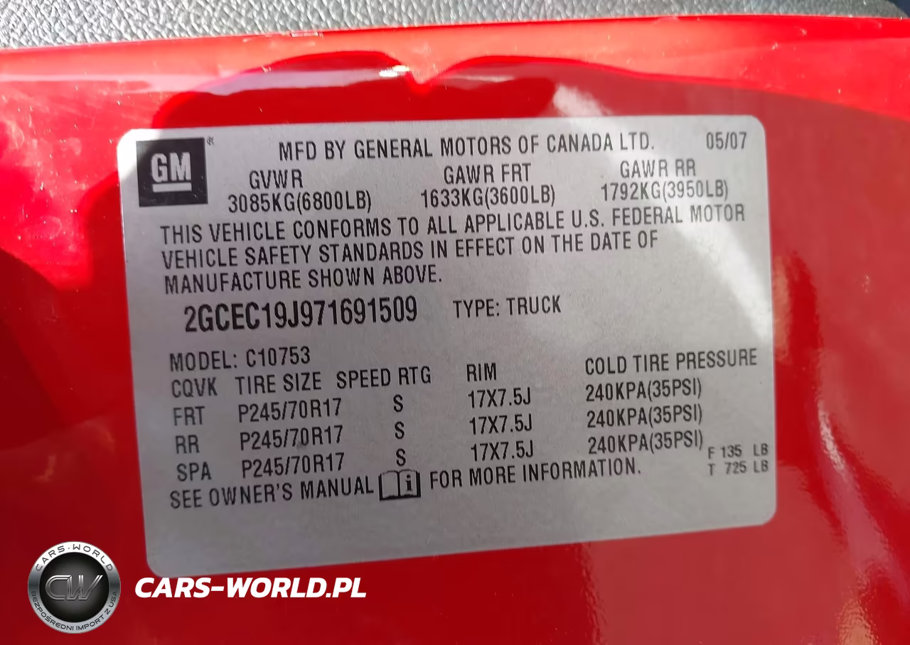 2007 Chevrolet Silverado 1500 Lt1 VIN:2GCEC19J971691509 - 9