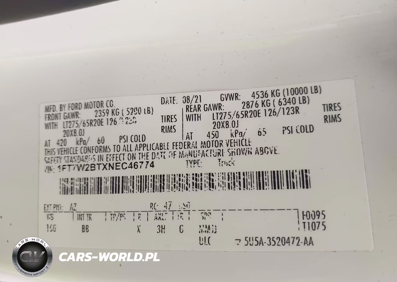2022 Ford F-250 Platinum VIN:1FT7W2BTXNEC46774 - 9