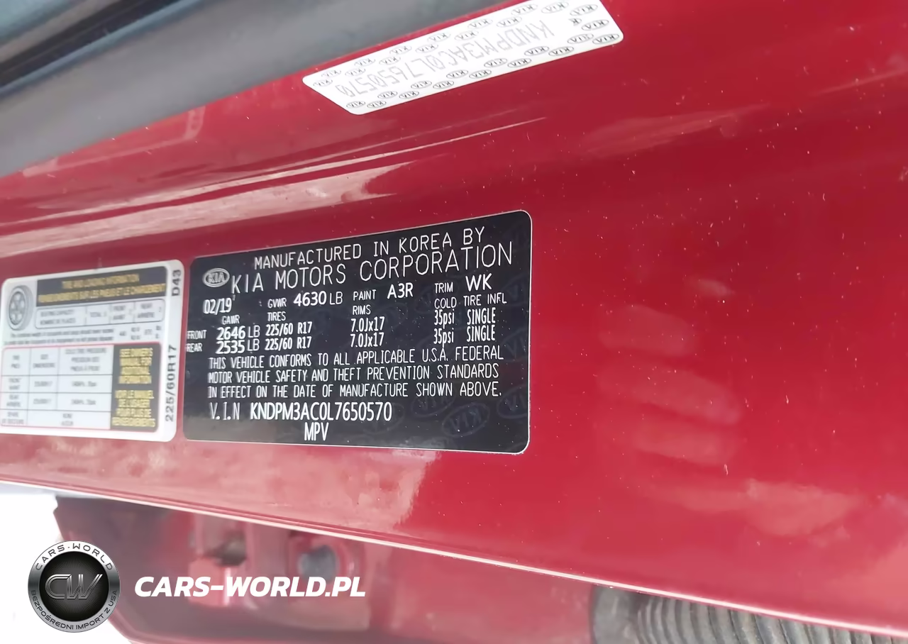 2020 Kia Sportage Lx VIN:KNDPM3AC0L7650570 - 9