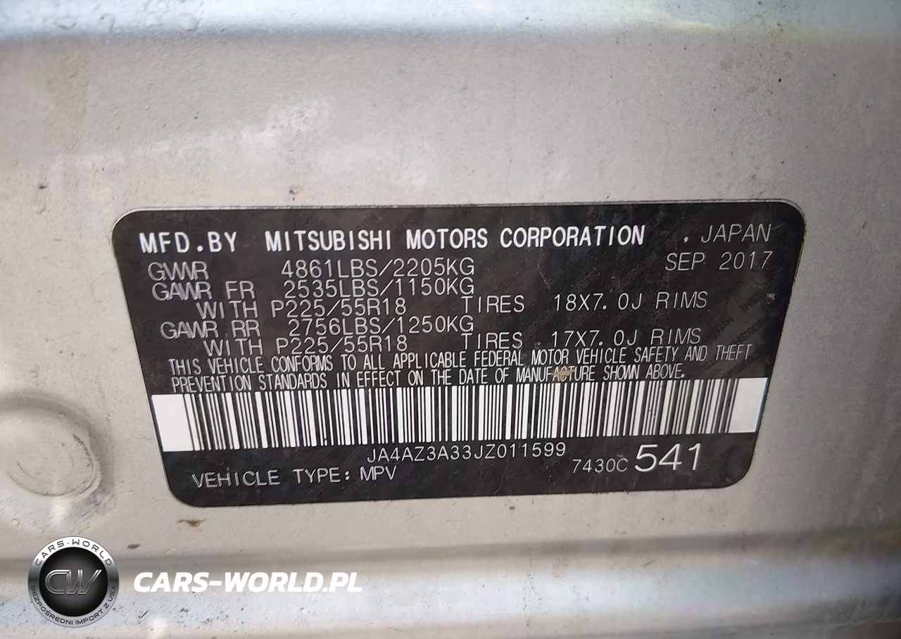 2018 Mitsubishi Outlander Se VIN:JA4AZ3A33JZ011599 - 9