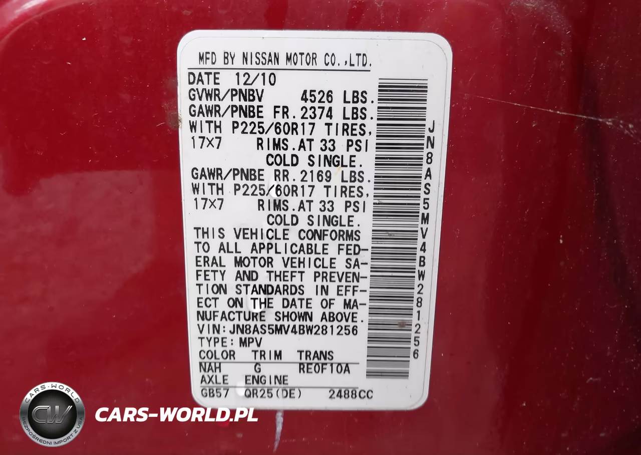 2011 Nissan Rogue Sv VIN:JN8AS5MV4BW281256 - 9