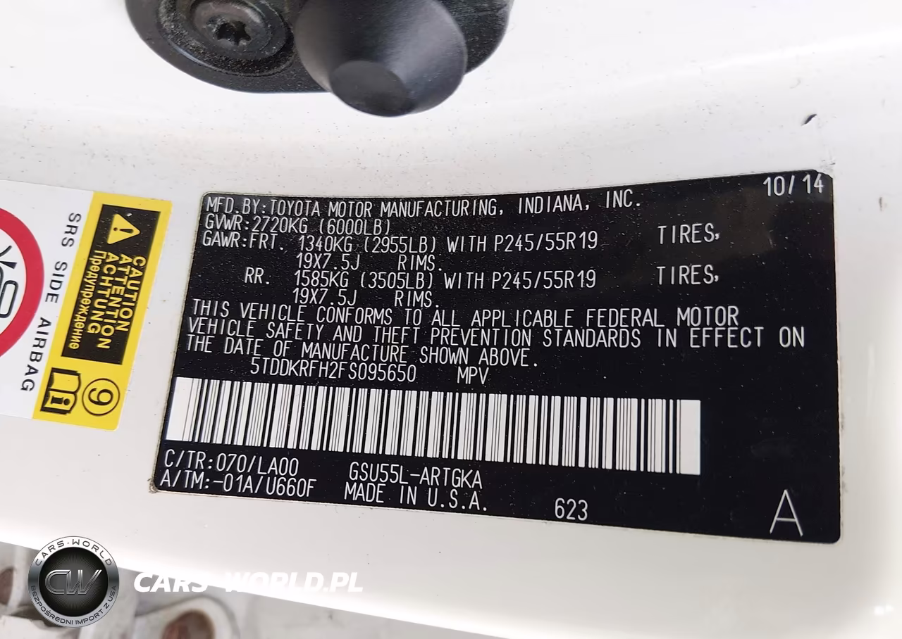2015 Toyota Highlander Limited Platinum V6 VIN:5TDDKRFH2FS095650 - 9