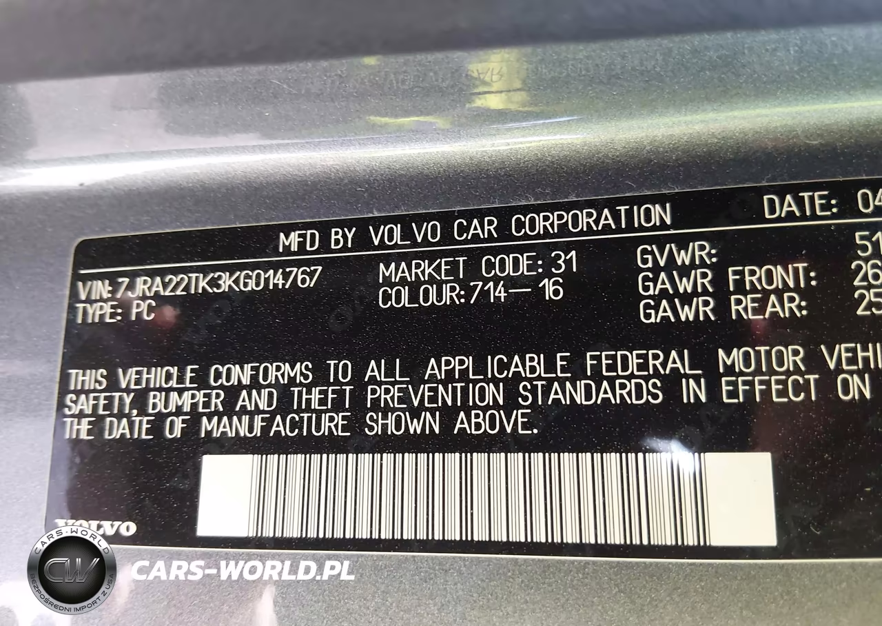2019 Volvo S60 T6 Momentum VIN:7JRA22TK3KG014767 - 9