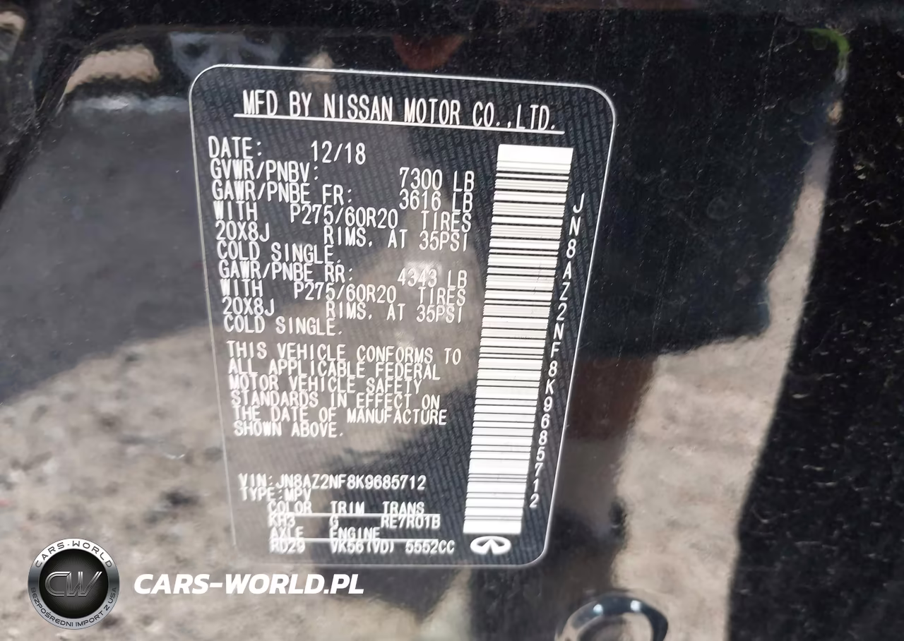 2019 Infiniti Qx80 Luxe VIN:JN8AZ2NF8K9685712 - 9