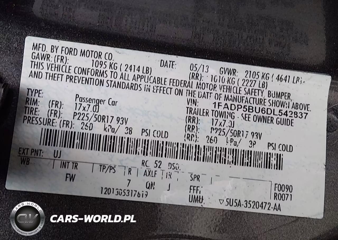 2013 Ford C-Max Hybrid Sel VIN:1FADP5BU6DL542837 - 9