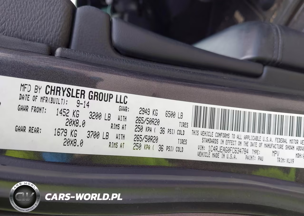 2015 Jeep Grand Cherokee Altitude VIN:1C4RJEAG0FC634784 - 9