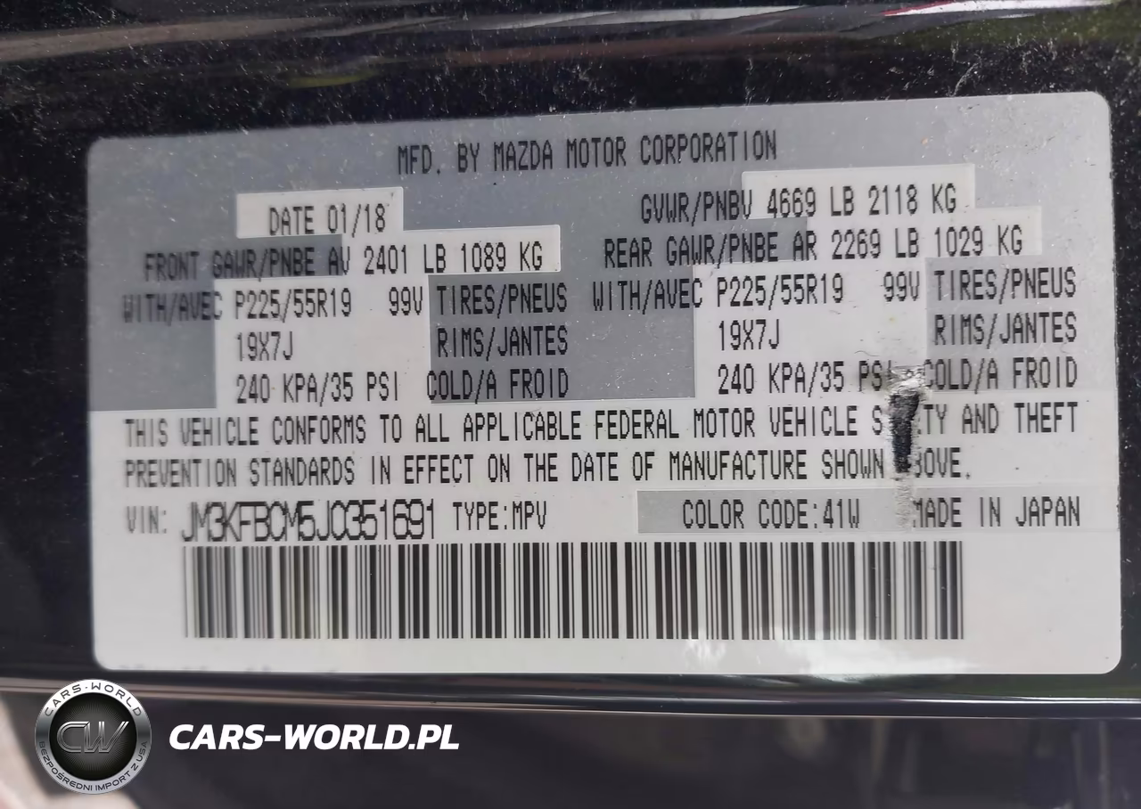 2018 Mazda Cx-5 Touring VIN:JM3KFBCM5J0351691 - 9