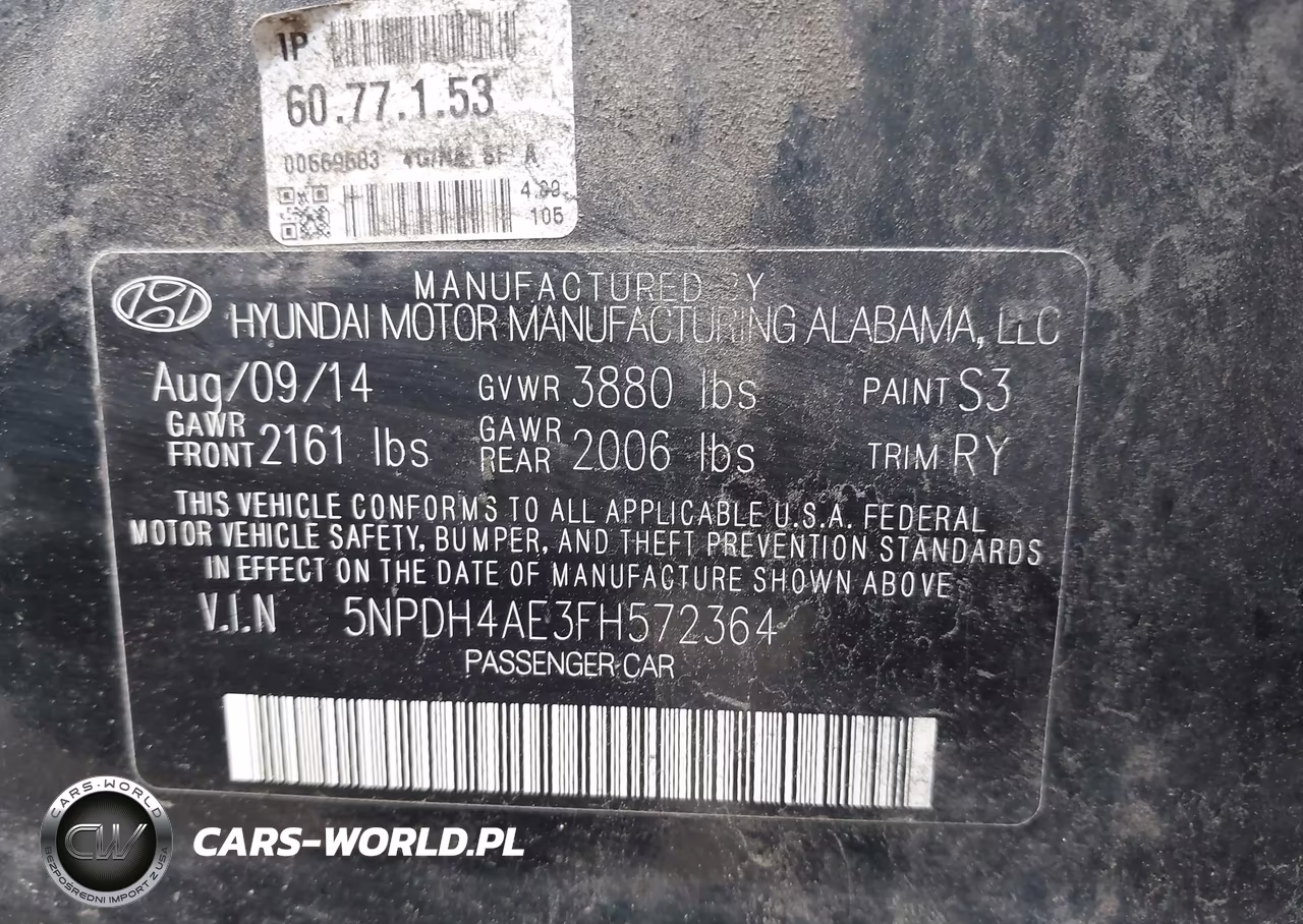 2015 Hyundai Elantra Se VIN:5NPDH4AE3FH572364 - 9