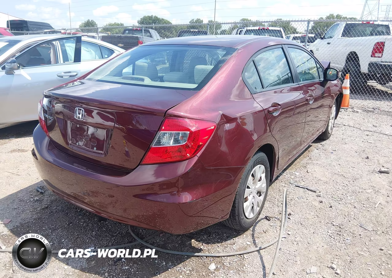 2012 Honda Civic Lx VIN:19XFB2F54CE302048 - 4