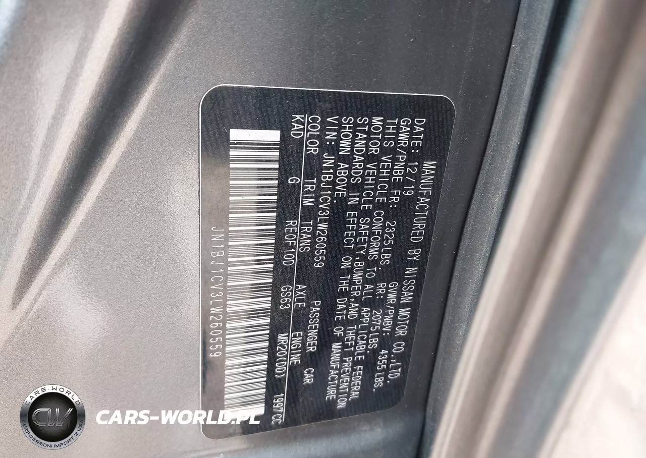 2020 Nissan Rogue Sport S Fwd Xtronic Cvt VIN:JN1BJ1CV3LW260559 - 9