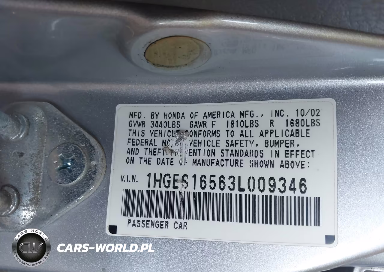 2003 Honda Civic Lx VIN:1HGES16563L009346 - 9