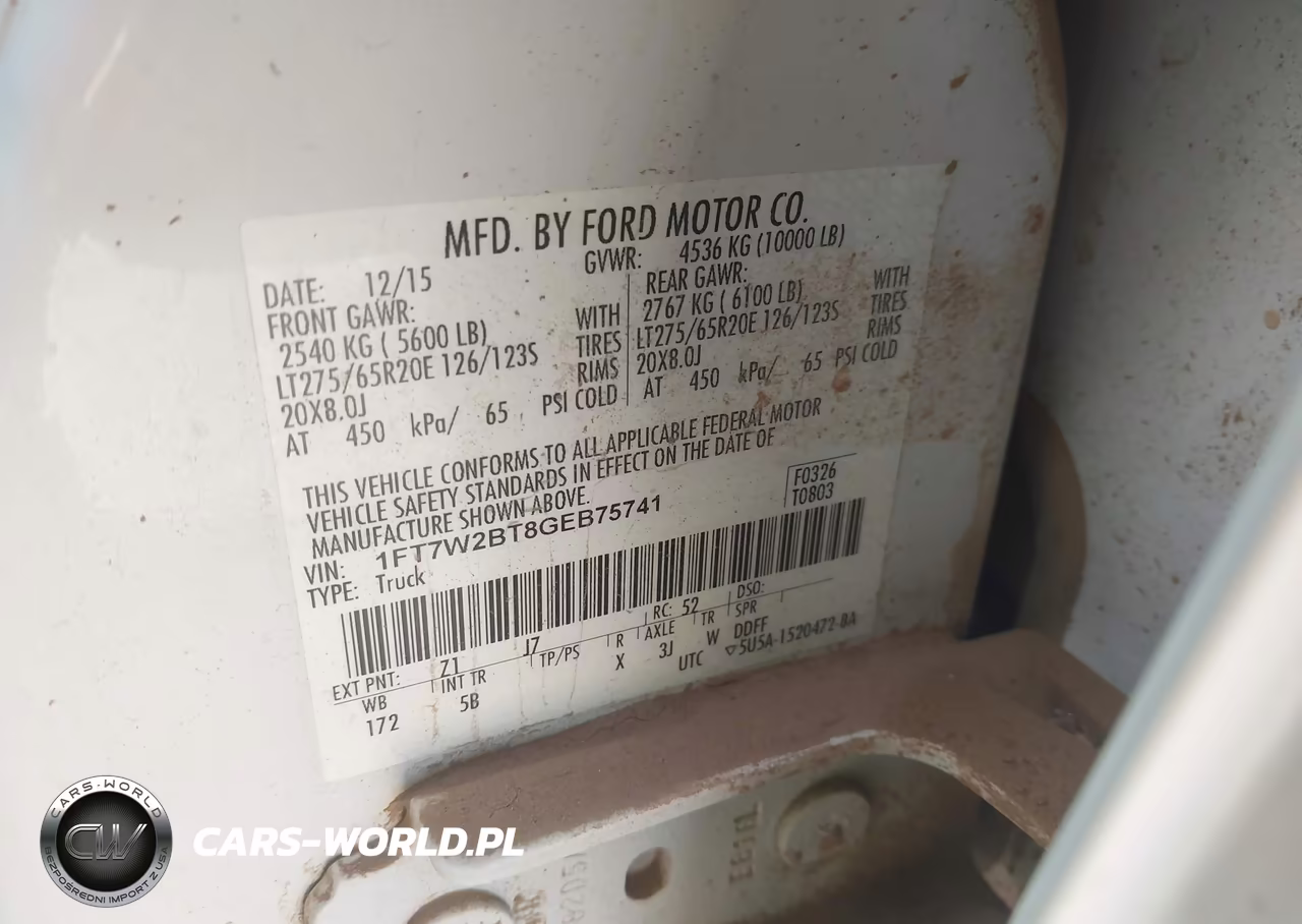 2016 Ford F-250 Lariat VIN:1FT7W2BT8GEB75741 - 9