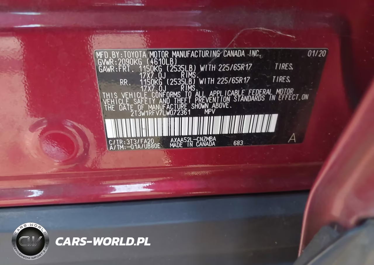 2020 Toyota Rav4 Xle VIN:2T3W1RFV7LW072361 - 9