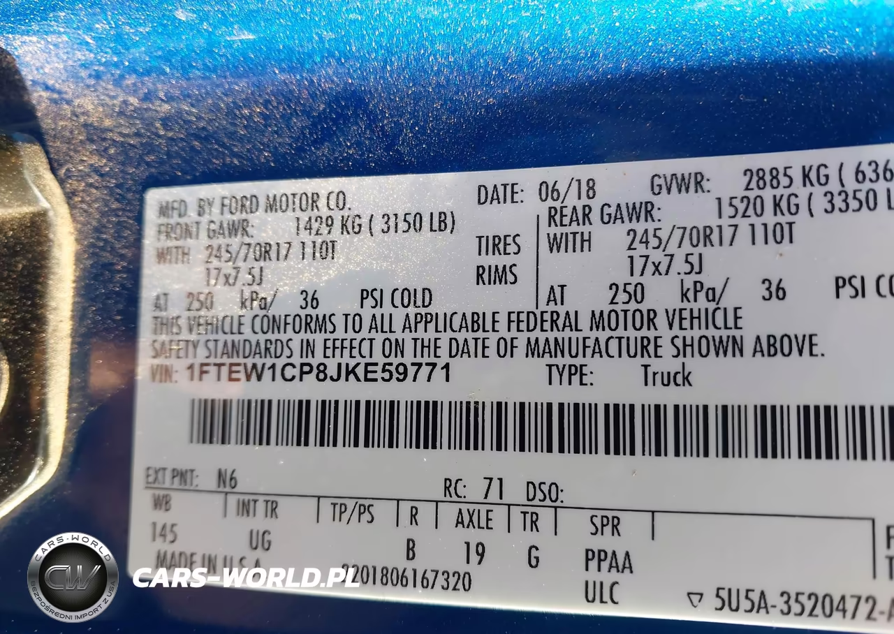 2018 Ford F-150 Xlt VIN:1FTEW1CP8JKE59771 - 9