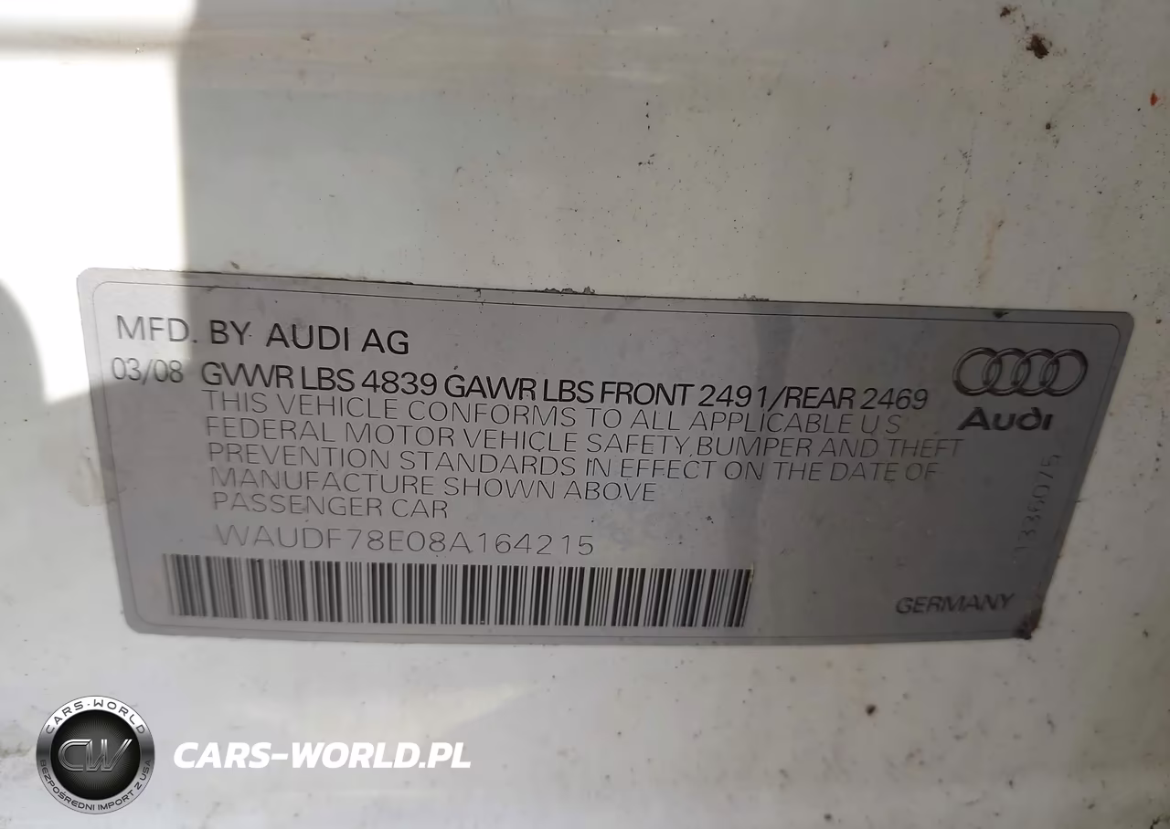 2008 Audi A4 2.0T-2.0T Special Edition VIN:WAUDF78E08A164215 - 9
