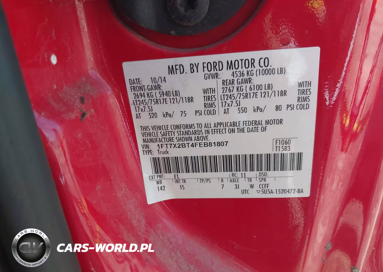 2015 Ford F-250 Xl VIN:1FT7X2BT4FEB81807 - 9