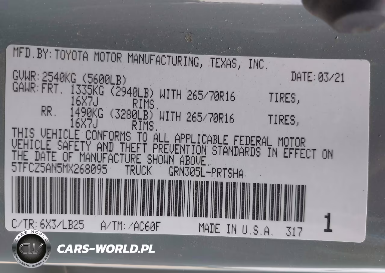 2021 Toyota Tacoma Trd Pro VIN:5TFCZ5AN5MX268095 - 9