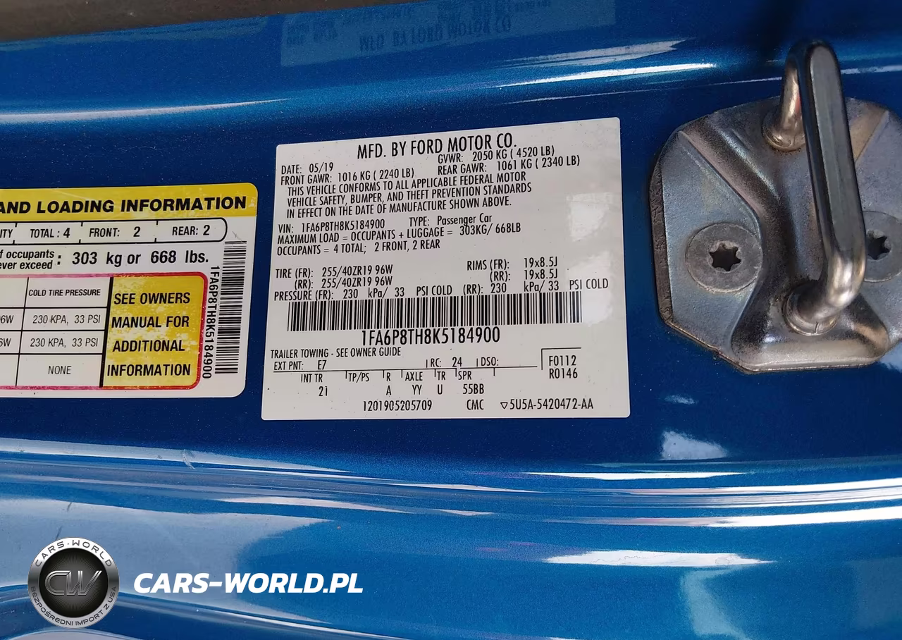 2019 Ford Mustang Ecoboost VIN:1FA6P8TH8K5184900 - 9