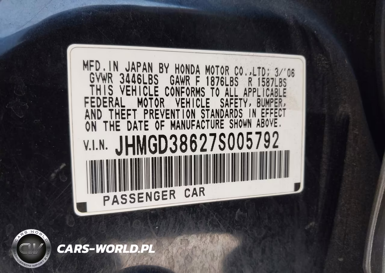 2007 Honda Fit Sport VIN:JHMGD38627S005792 - 9