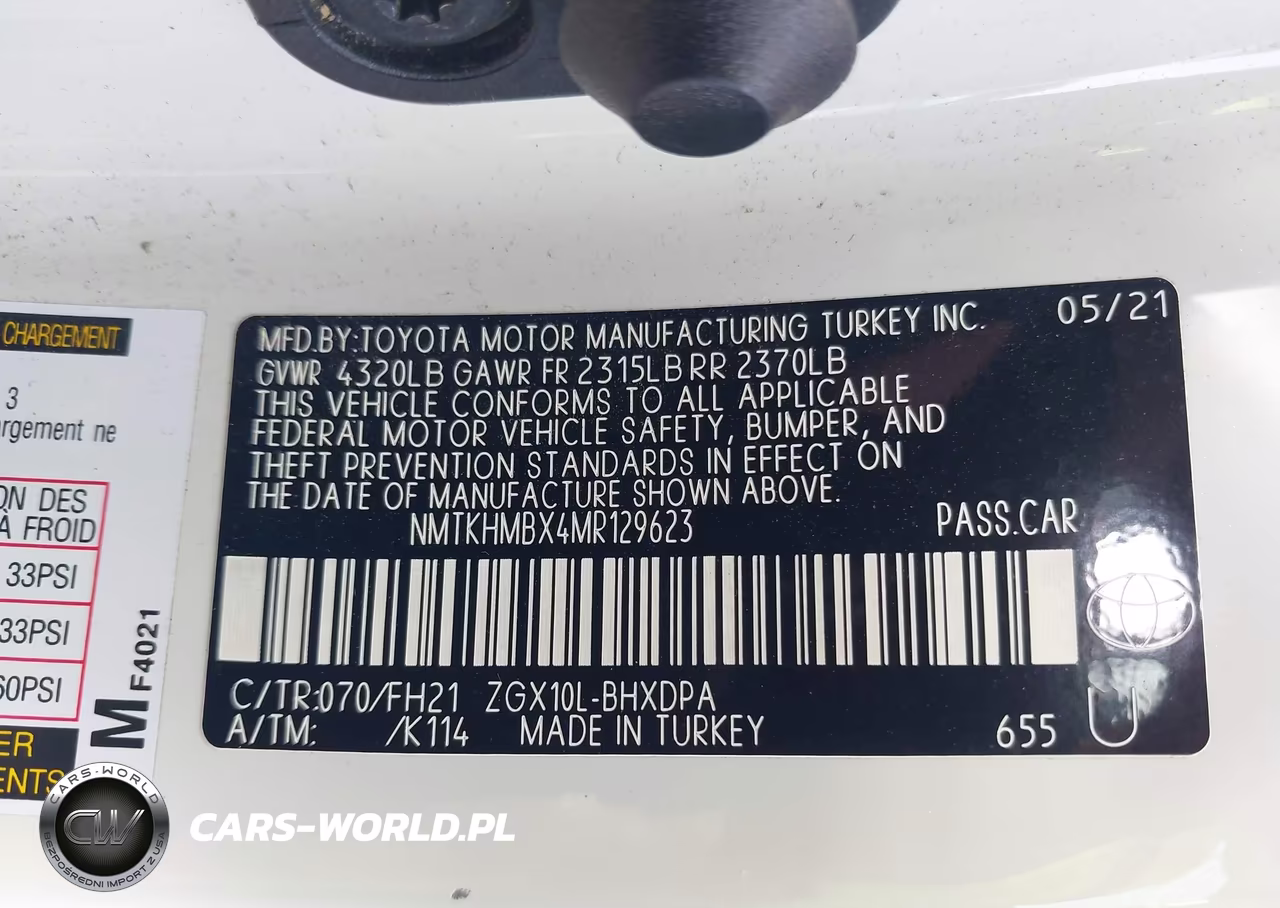 2021 Toyota C-Hr Le VIN:NMTKHMBX4MR129623 - 9