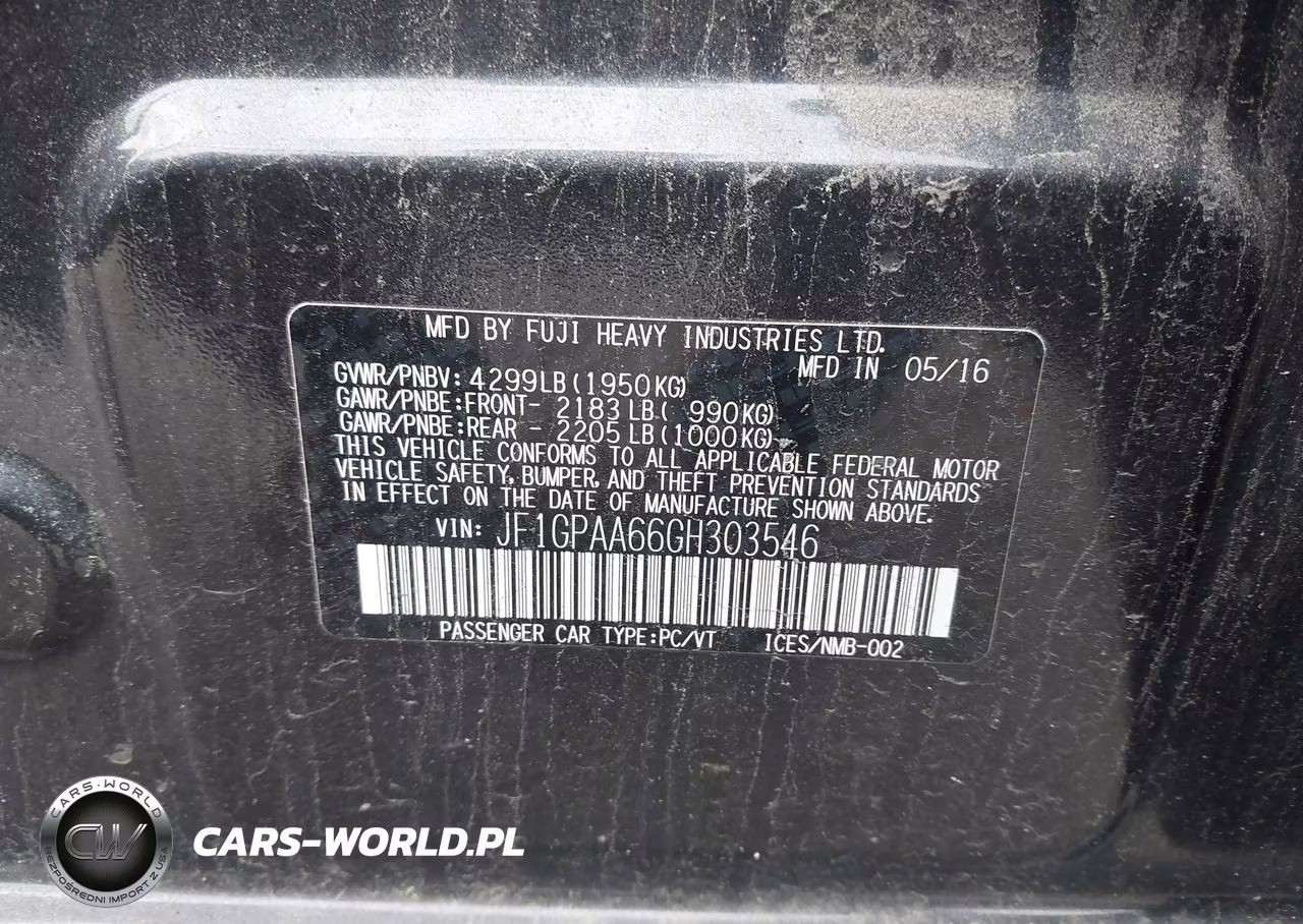 2016 Subaru Impreza 2.0I VIN:JF1GPAA66GH303546 - 9