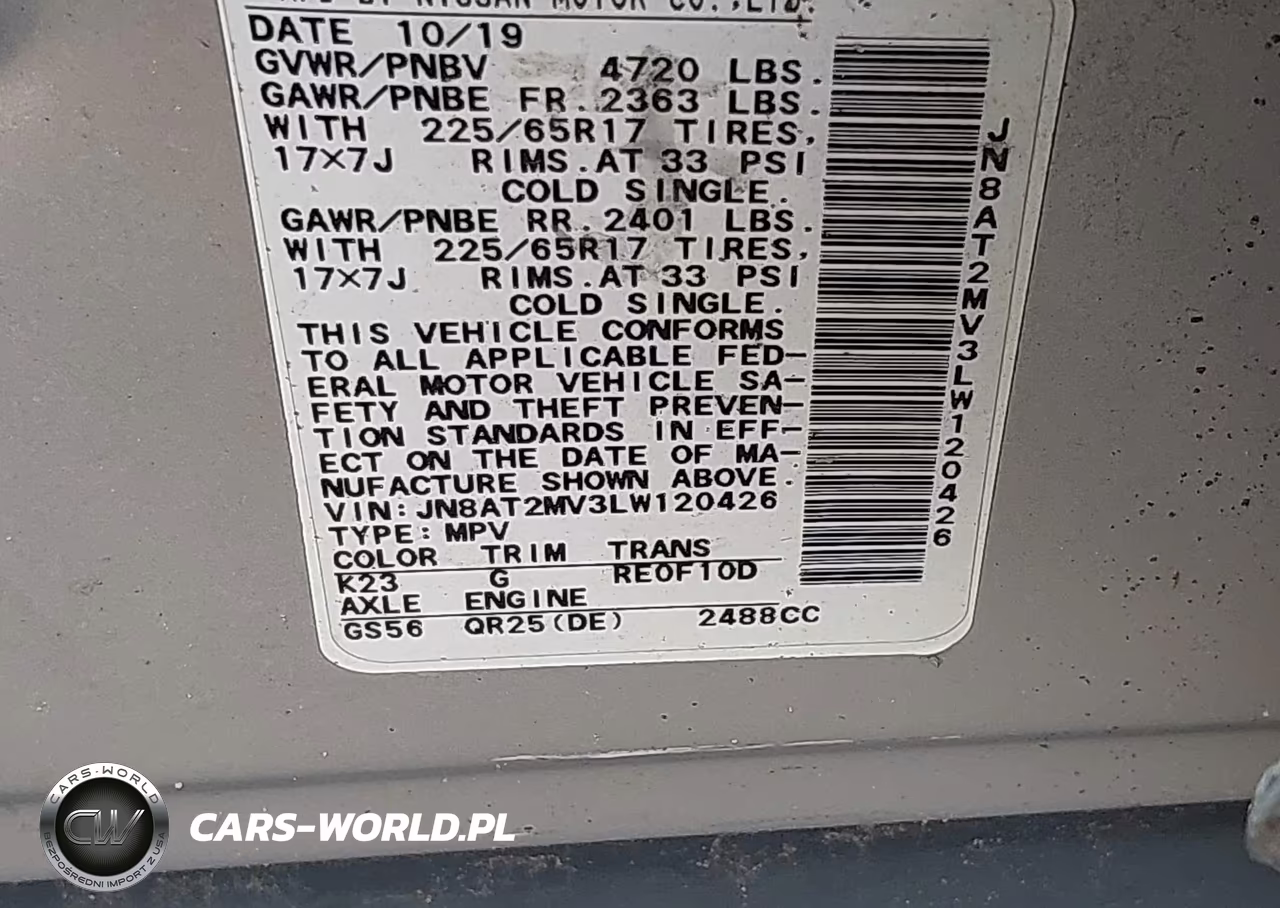 2020 Nissan Rogue Sv Intelligent Awd VIN:JN8AT2MV3LW120426 - 9