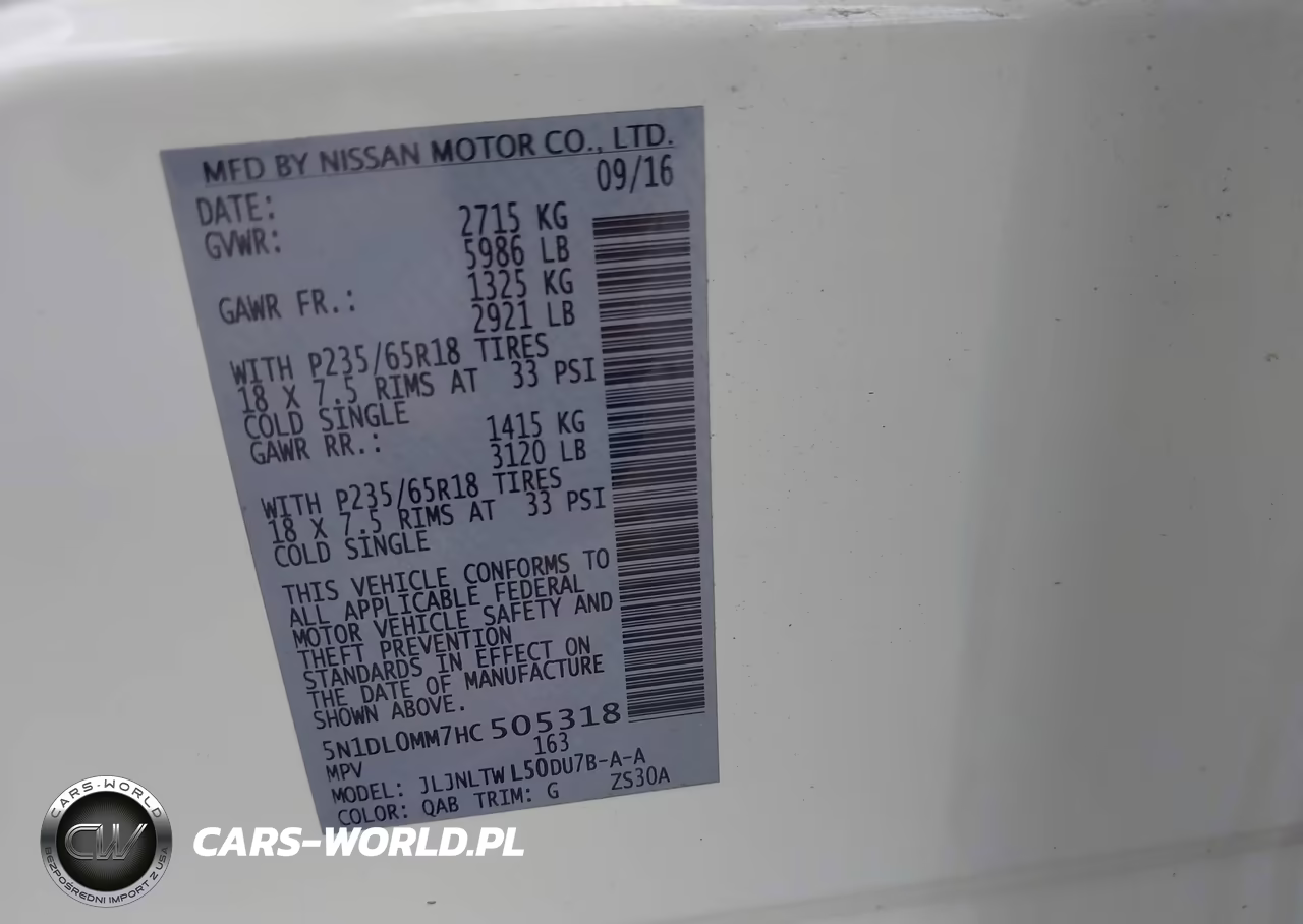 2017 Infiniti Qx60 VIN:5N1DL0MM7HC505318 - 9